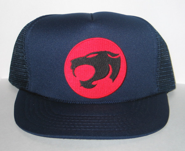 Thundercats TV Show Red Cat Logo Patch on a Black Baseball Cap Hat NEW picture