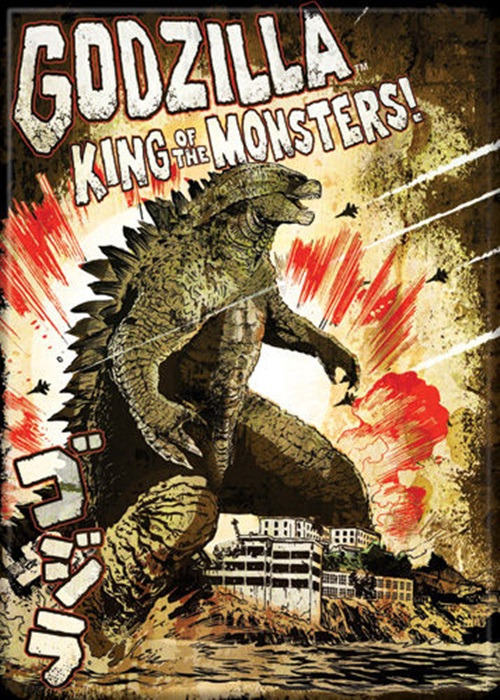 Godzilla "King of the Monsters" Movie Poster Art Refrigerator Magnet #2, UNUSED