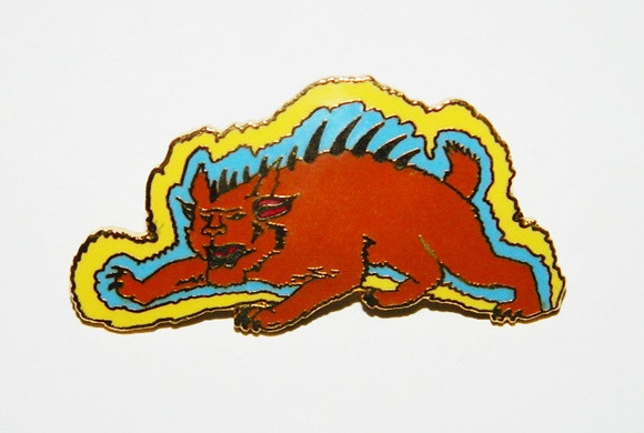 Star Trek Animated TV Series Capellan Power-Cat Figure Cloisonne Metal Pin 1990