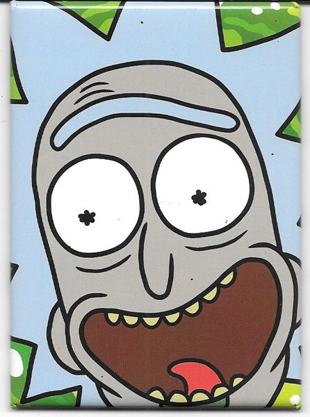 Rick and Morty Animated TV Series Rick Face Close Refrigerator Magnet picture