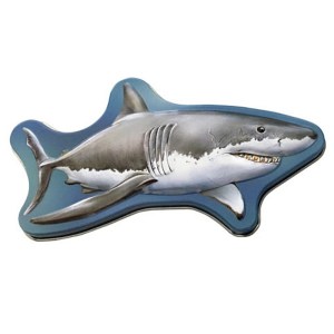 Jaws Maneater Great White Shark Bait Embossed Metal Tin NEW SEALED