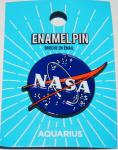 NASA US Space Agency Large Logo Metal Enamel Ridged Pin NEW UNUSED