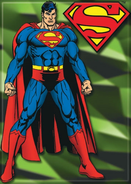 DC Comics Superman Standing with S Logo Comic Art Refrigerator Magnet NEW UNUSED