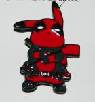 Pok'emon Anime Pikachu as Deadpool Spoof Figure Enamel Metal Pin NEW UNUSED