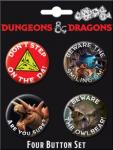 Dungeons & Dragons Gaming Images Round 4 Button Set #3 NEW MINT ON CARD