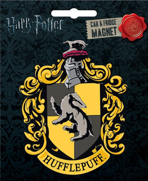 Harry Potter Hufflepuff Crest Photo Image Car Magnet, NEW UNUSED