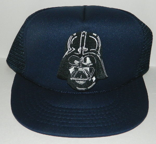 Star Wars Darth Vader Head & Mask Embroidered Patch on a Black Baseball Cap Hat picture