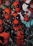 Marvel Comics Deadpool Surrounded By Fans Comic Art Refrigerator Magnet UNUSED