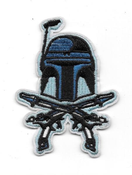 Star Wars / Clone Wars Jango Fett Crossed Pistols Embroidered Patch Style 2 NEW picture