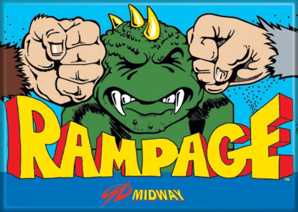 Midway Arcade Game Rampage Classic Name Logo Refrigerator Magnet NEW UNUSED picture