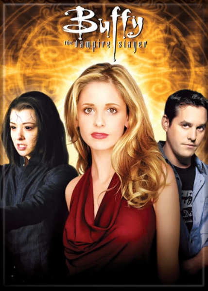 Buffy The Vampire Slayer with Dark Willow & Xander Photo Refrigerator Magnet NEW picture