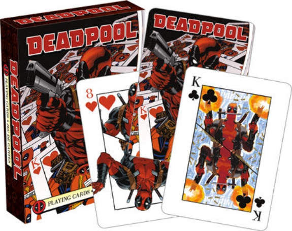 Marvel Comics Deadpool Mirrored Comic Art Illustrated Playing Cards Deck SEALED picture