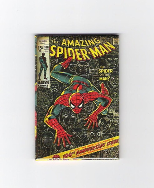 Amazing Spider-Man 100th Issue Comic Book Cover Refrigerator Magnet, NEW UNUSED