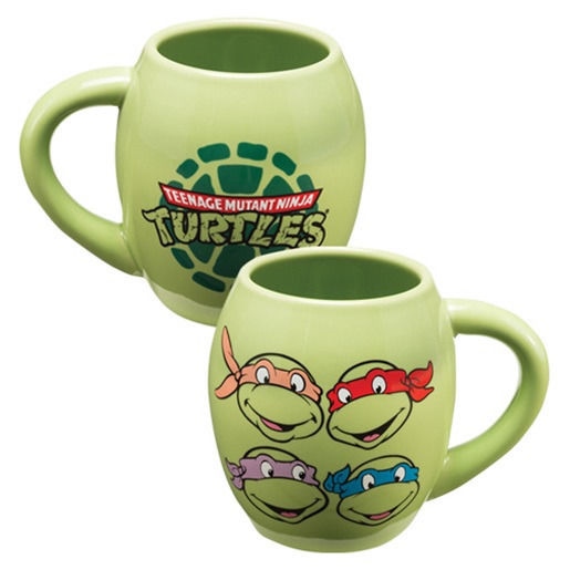 Teenage Mutant Ninja Turtles 18 oz. Oval Ceramic Coffee Mug, NEW UNUSED picture
