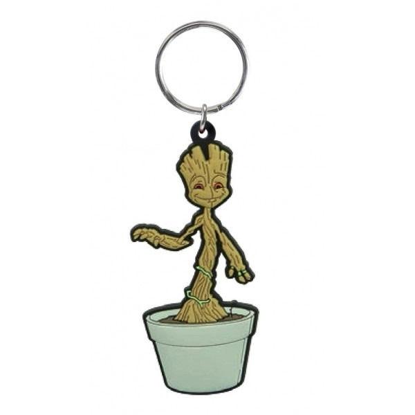 Guardians of the Galaxy Movie Baby Groot Figure Rubber Key Ring Keychain NEW