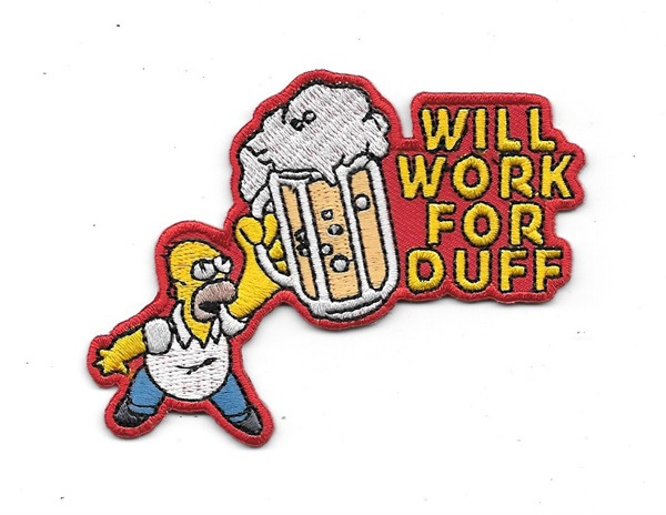 The Simpsons Homer Simpson Figure Will Work For Duff Beer Embroidered Patch NEW