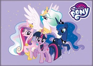 My Little Pony TV Series Group of 4 Princesses Image Refrigerator Magnet UNUSED