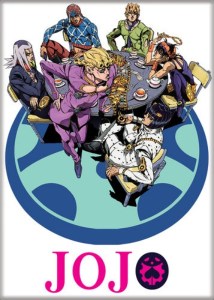 JoJo’s Bizarre Adventure Anime Cast on White Refrigerator Magnet NEW UNUSED picture