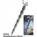 Harry Potter Dumbledore's Wand Metal Keyring Keychain, NEW UNUSED