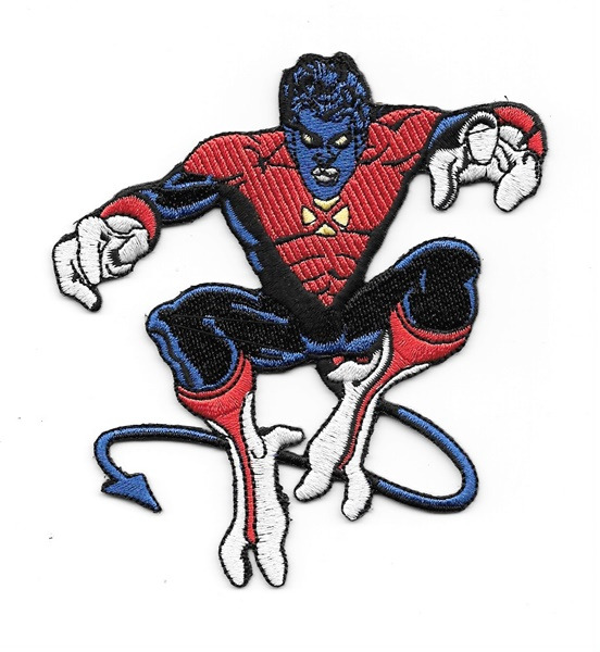 Marvel Comics X-Men Nightcrawler Leaping Figure Embroidered Patch, NEW UNUSED
