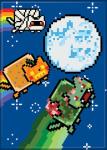 Nyan Cat Mummy Zombie Pumpkin Images Refrigerator Magnet, NEW UNUSED