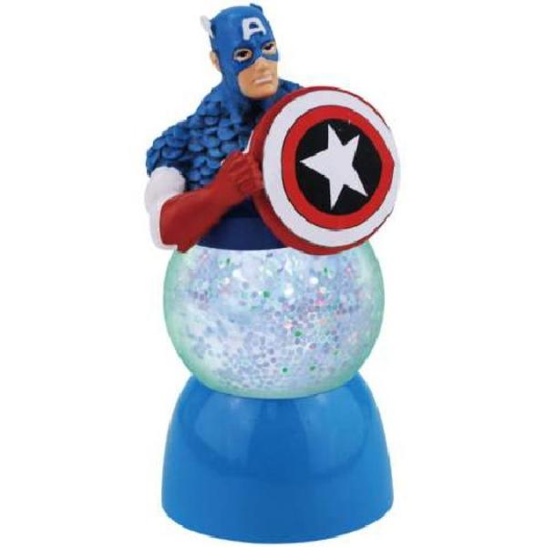 Captain America with Shield Figure Lighted 35mm Sparkler Water Globe NEW BOXED