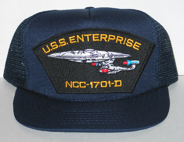 Star Trek : The Next Generation NCC-1701-D Logo Hat Patch Black Baseball Cap Hat picture