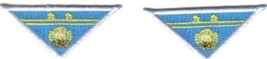 SeaQuest TV Series Pair of Blue Commander Collar Embroidered Patches NEW UNUSED