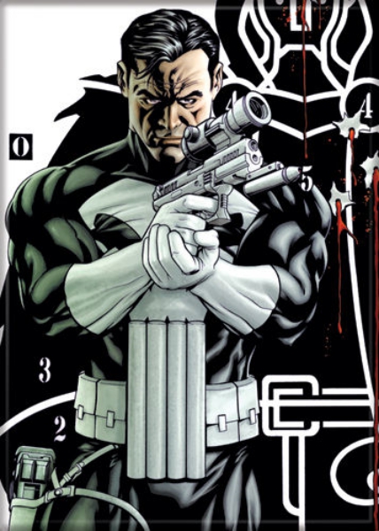 Marvel Comics The Punisher with Pistol and Target Refrigerator