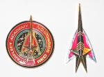 Star Trek: The Next Generation Red Squadron Logo and Member Pins Set of 2 UNUSED