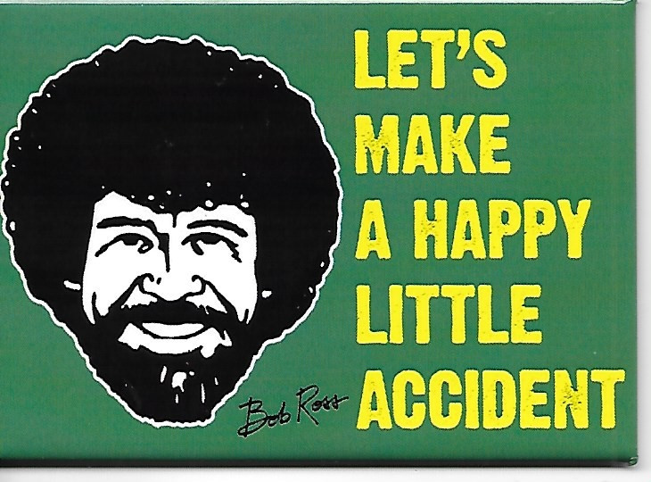 Bob Ross Joy of Painting Make A Happy Little Accident Refrigerator Magnet NEW