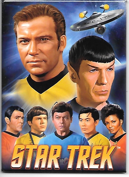 Star Trek: The Original Series Main Cast with Enterprise Magnet NEW UNUSED