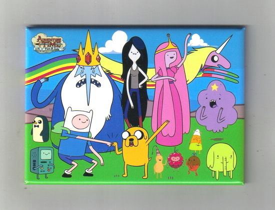 Adventure Time Cast of Characters Group Shot Refrigerator Magnet, NEW UNUSED
