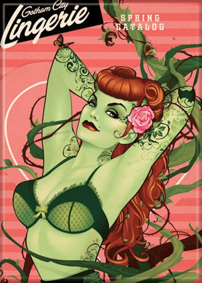 DC Comics Bombshells Poison Ivy Lingerie Art Refrigerator Magnet, NEW UNUSED picture