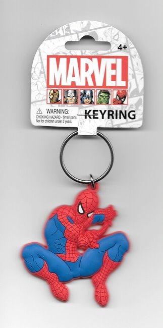 Marvel Comics Spider-Man Shooting Web Soft Touch PVC Key Ring Keychain UNUSED