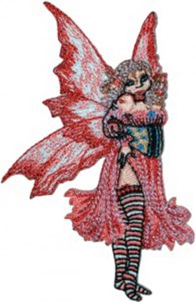 Amy Brown's Flirt Red Fairy Embroidered Patch NEW UNUSED picture