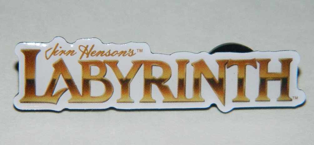 Jim Henson's Labyrinth Movie Name Logo Metal Enamel Die-Cut Pin NEW UNUSED