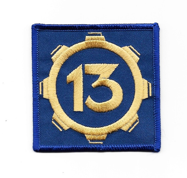 Fallout Video Game Vault 13 Logo Embroidered Patch, NEW UNUSED