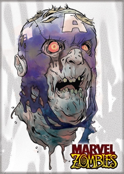 Marvel Zombies Captain America Head Art Image Refrigerator Magnet NEW UNUSED