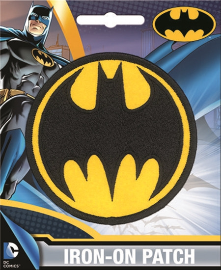 Batman Bat Signal Style Logo Round Embroidered Patch NEW UNUSED AB picture