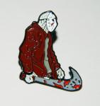 Friday The 13th Movies Jason Figure with Machete Metal Enamel Pin NEW UNUSED