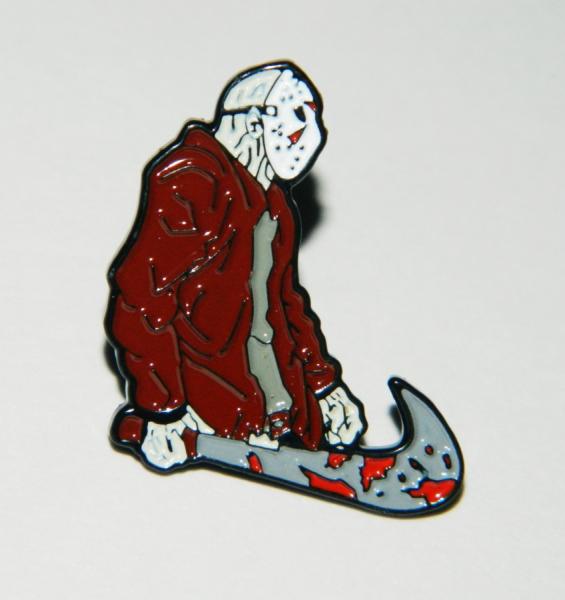 Friday The 13th Movies Jason Figure with Machete Metal Enamel Pin NEW UNUSED picture