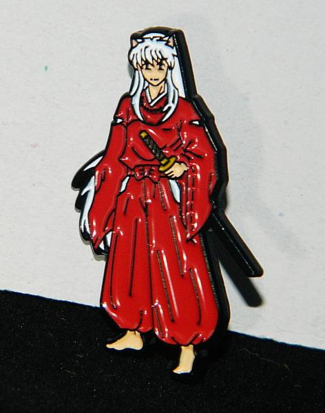 InuYasha Anime TV Series InuYasha Standing Figure Metal Enamel Pin NEW UNUSED picture