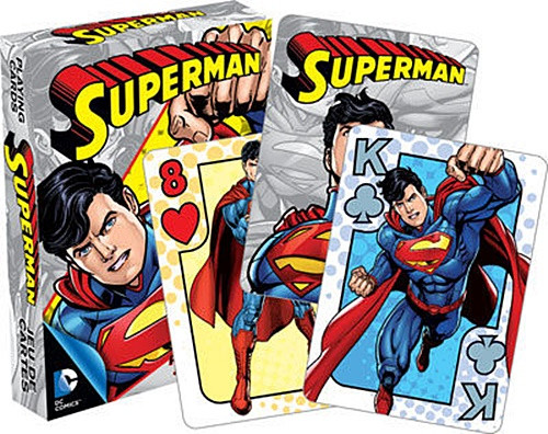 DC Comics Superman Comic Art Illustrated Playing Cards, NEW SEALED