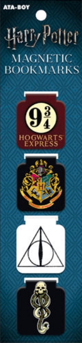 Harry Potter Movies Set of 4 Different Magnetic Bookmarks Set #2 NEW SEALED