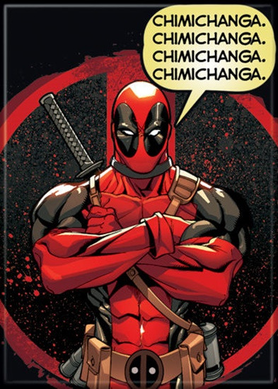 Marvel Comics Deadpool Chimichanga. Comic Art Refrigerator Magnet NEW UNUSED picture