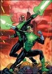DC Comics Green Lantern and Sinestro Comic Art Refrigerator Magnet NEW UNUSED
