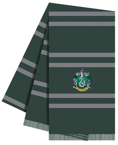 Harry Potter House of Slytherin Colors & Crest Scarf NEW UNUSED