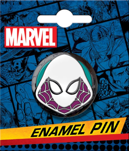 Marvel Comics Spider-Gwen Head and Mask Thick Metal Enamel Pin NEW UNUSED picture