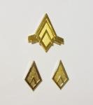 New Battlestar Galactica Lieutenant, JG Rank Metal Pin Pip Set of 3, NEW UNUSED